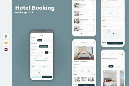 Hotel Booking Mobile App UI Kit