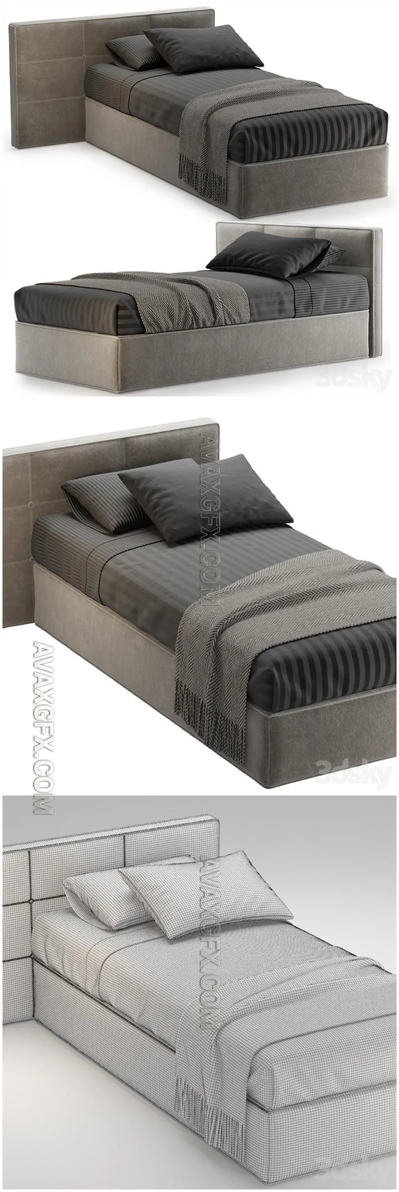 SINGLE BED 21 - 3D Model