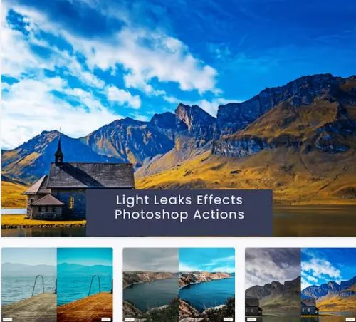 Light Leaks Effects Photoshop Actions - MNG7YYX