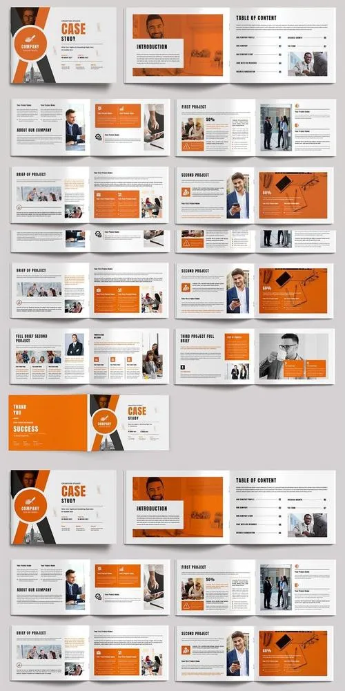 Case Study Booklet Template Design Layout