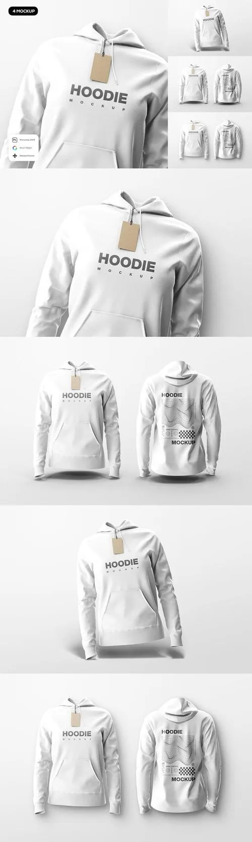 Fitted Female Hoodie Mockup