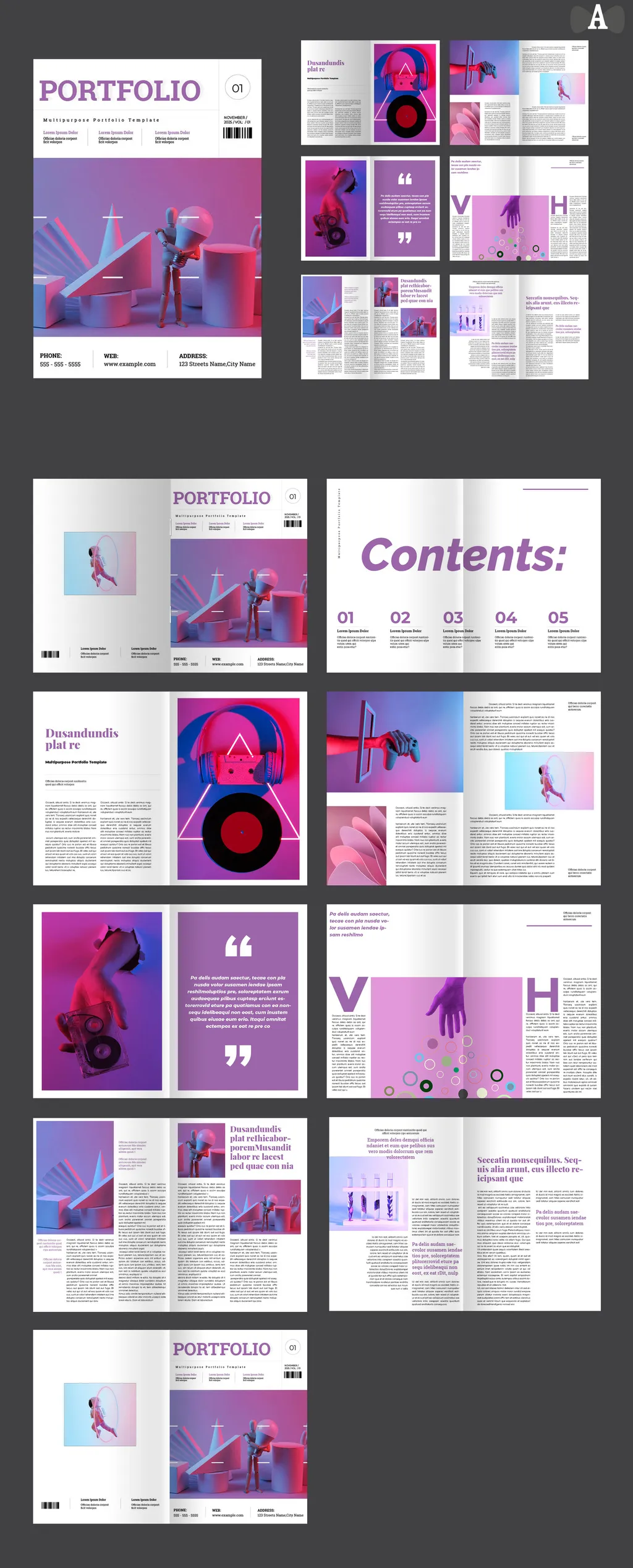 Adobestock - Portfolio Magazine Template 716636912