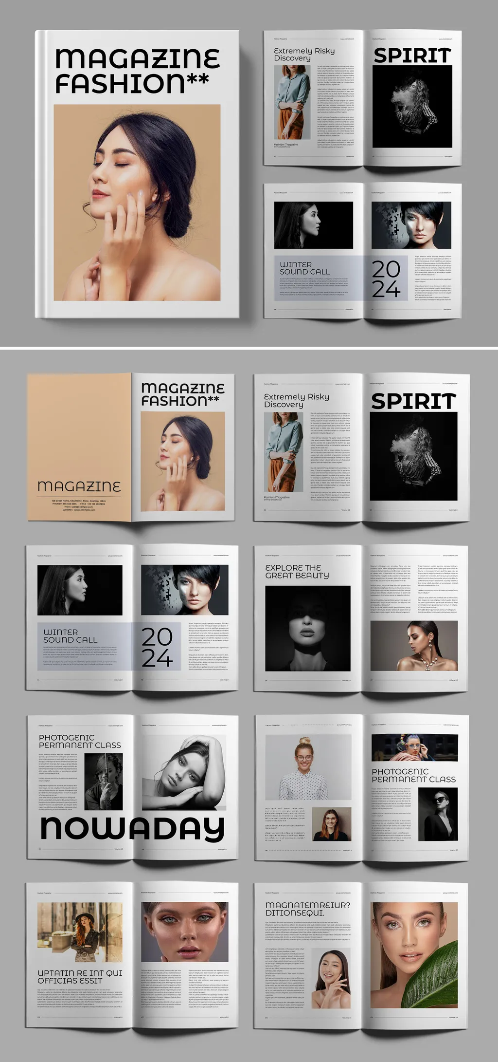 Adobestock - Fashion Magazine Template 718529830