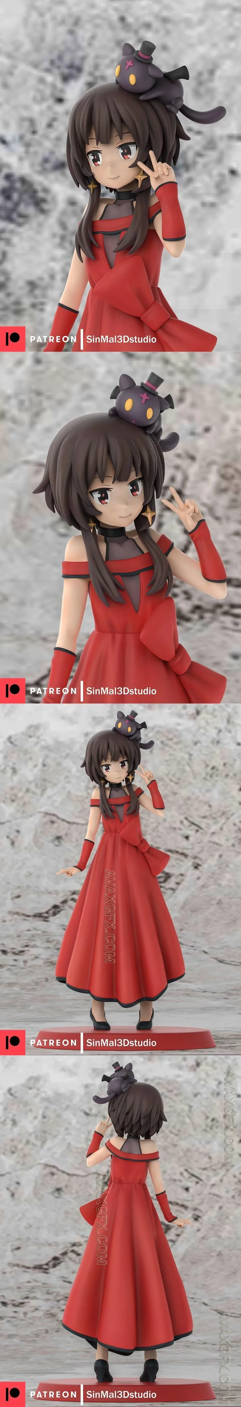 Sin3Dstudio - Konosuba Megumin - STL 3D Model