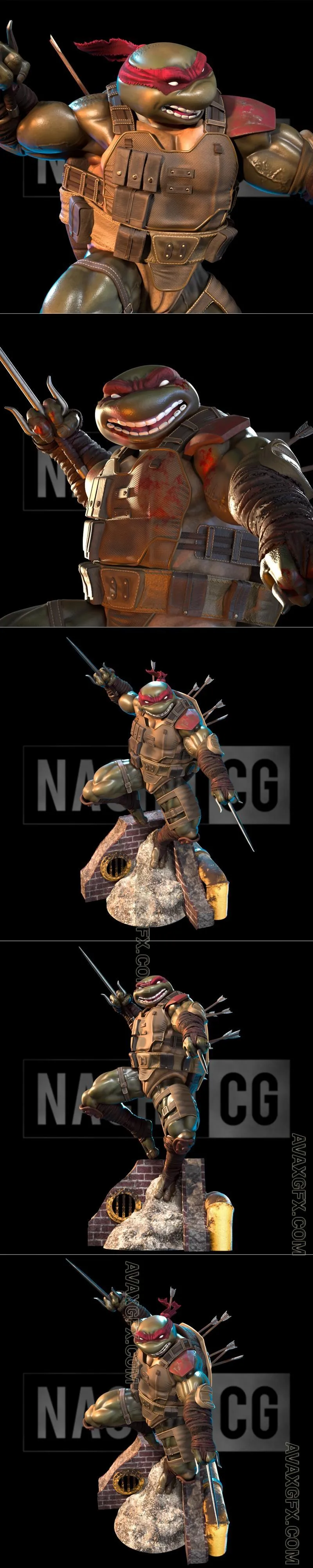 Fan Art - Raphael from TMNT Last Ronin - Statue - STL 3D Model