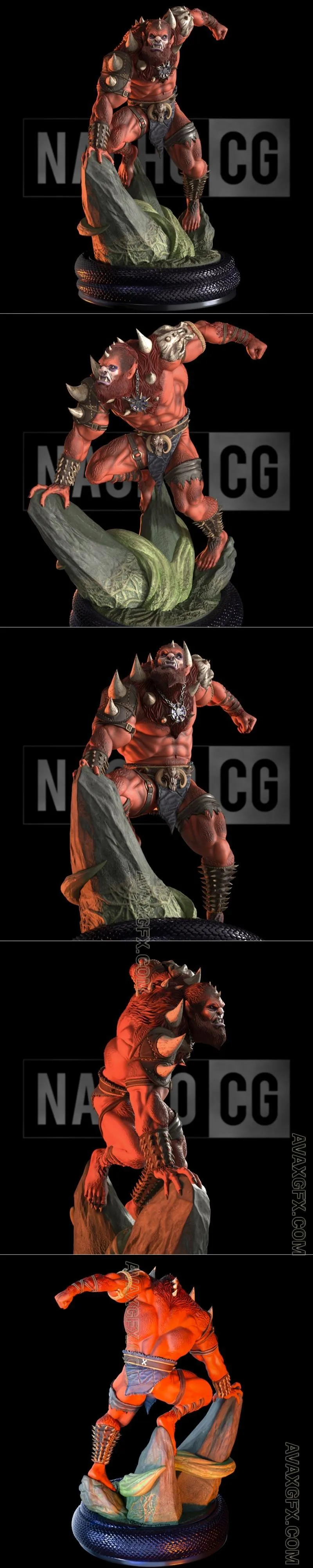 Fan Art - Beastman from MOTU Statue - STL 3D Model