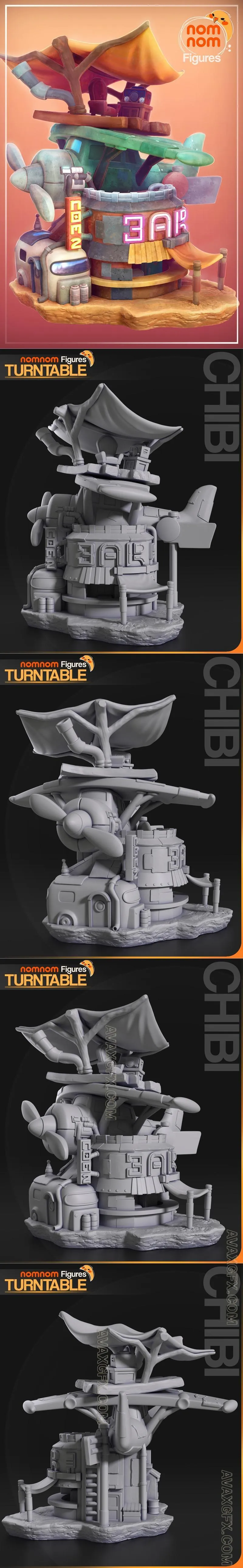 Nomnom Figures - Chibi Flightbar - STL 3D Model