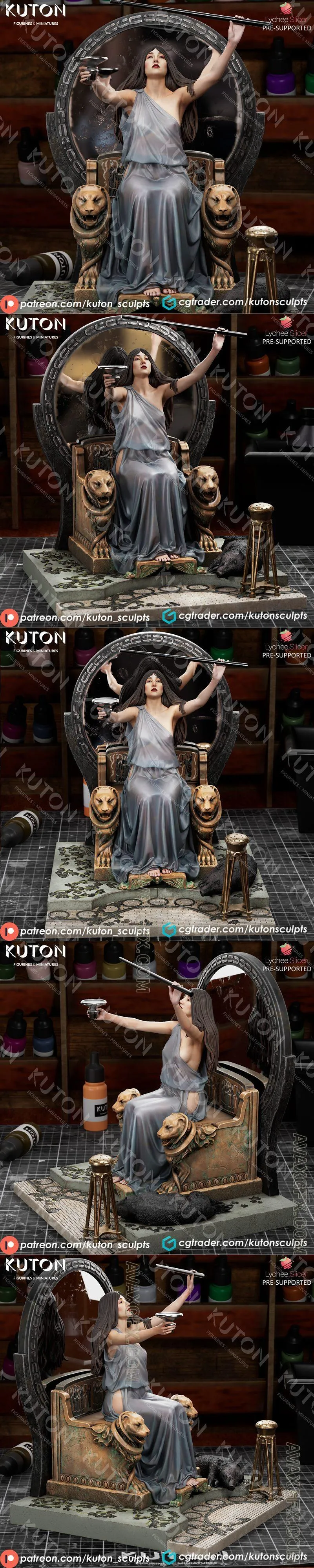 Kuton Figurines - Circe Offering the Cup to Ulysses - STL 3D Model