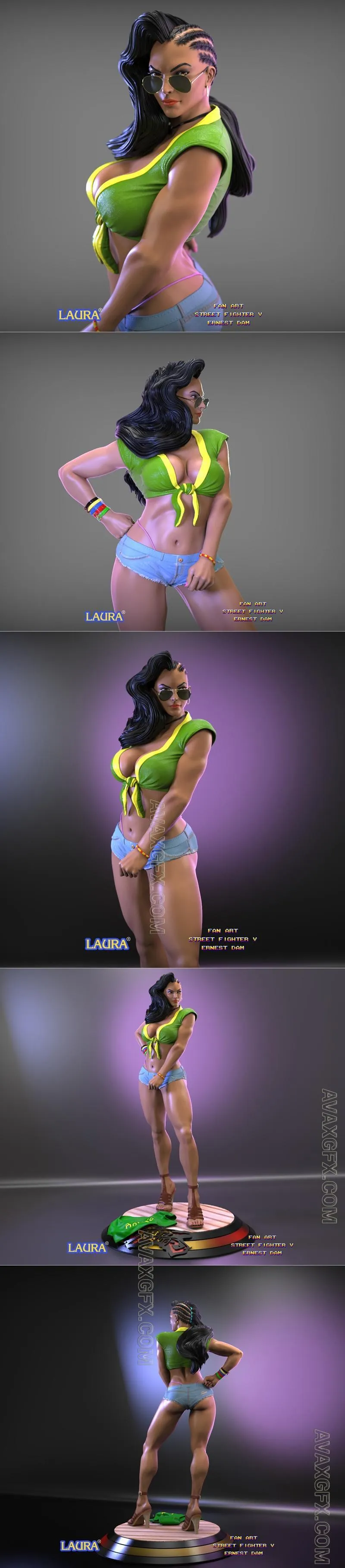 Laura Matsuda from Street Fighter V - STL 3D Model