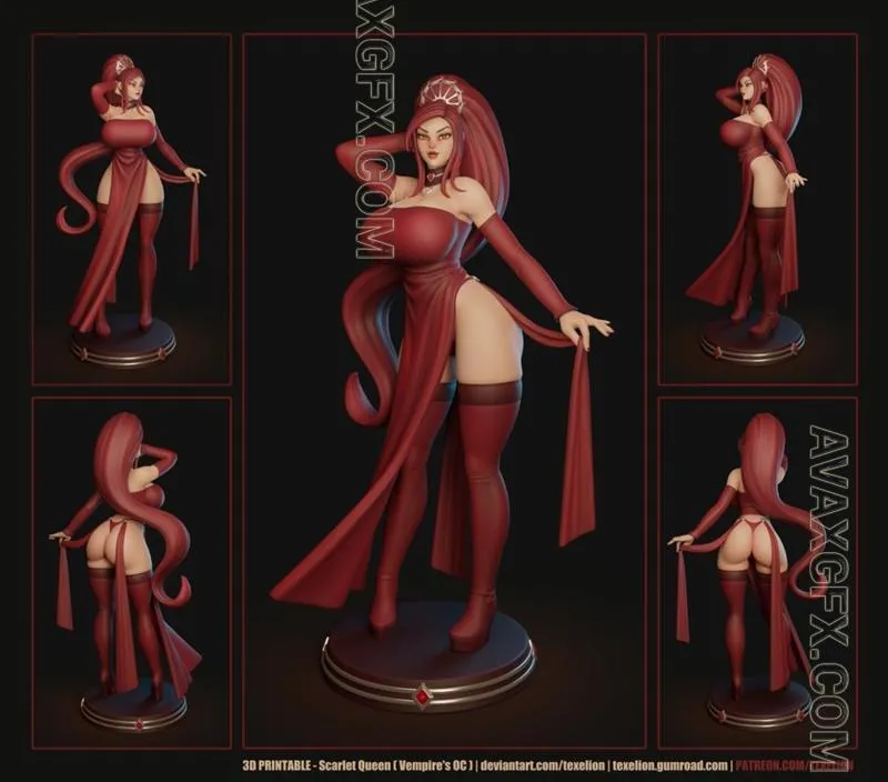 Texelion - Scarlet Queen - STL 3D Model