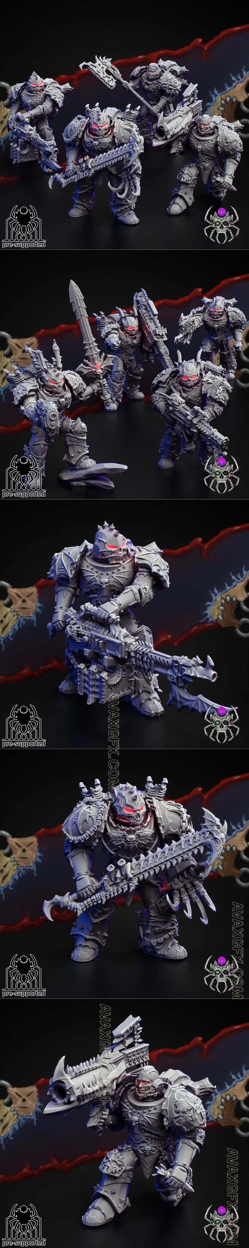 Nightmare Harbringers Battle Squad (Build Kit) - STL 3D Model