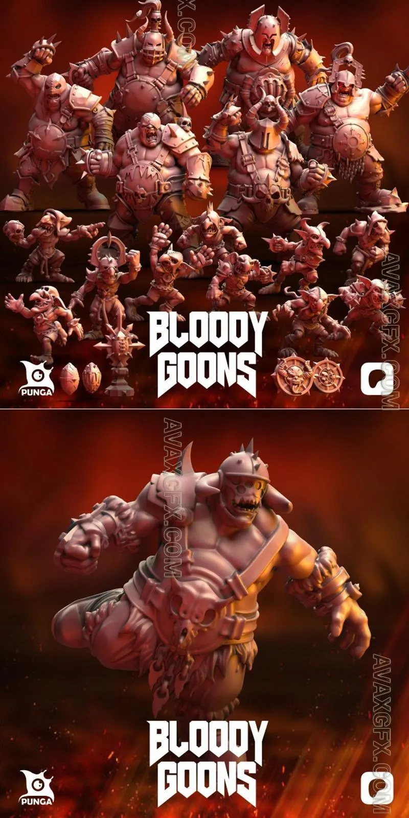 Punga Miniatures - Bloody Goons February 2024 - STL 3D Model