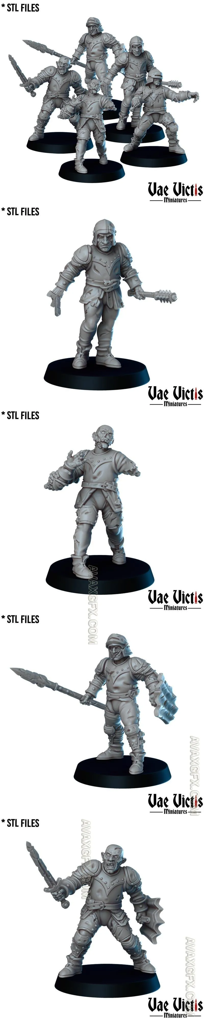 Vae Victis Miniatures - Undead Guard Pack - STL 3D Model