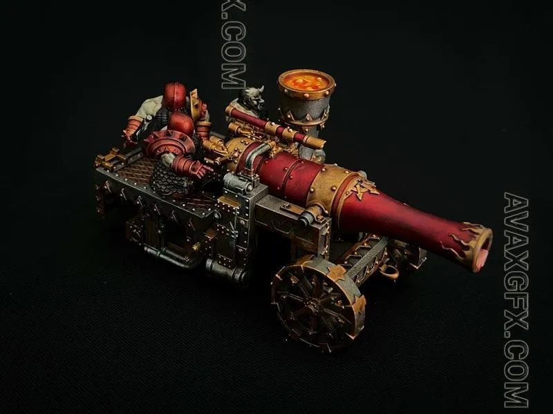 Evil Dwarf Lava Cannon - STL 3D Model