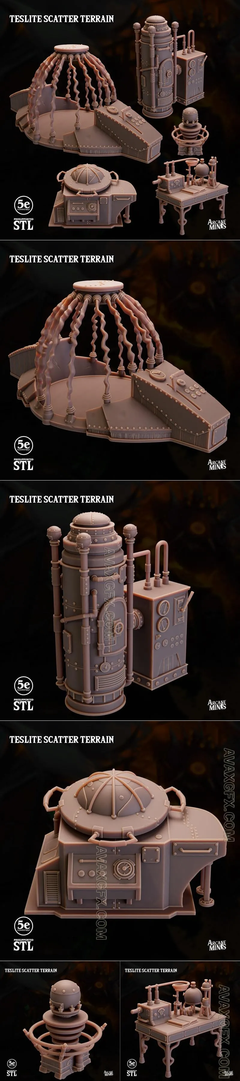 Teslite Airship Scatter Terrain - STL 3D Model