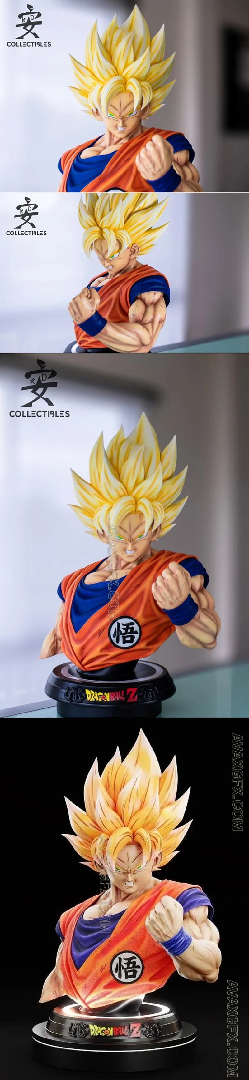 Goku Busto Escala - STL 3D Model