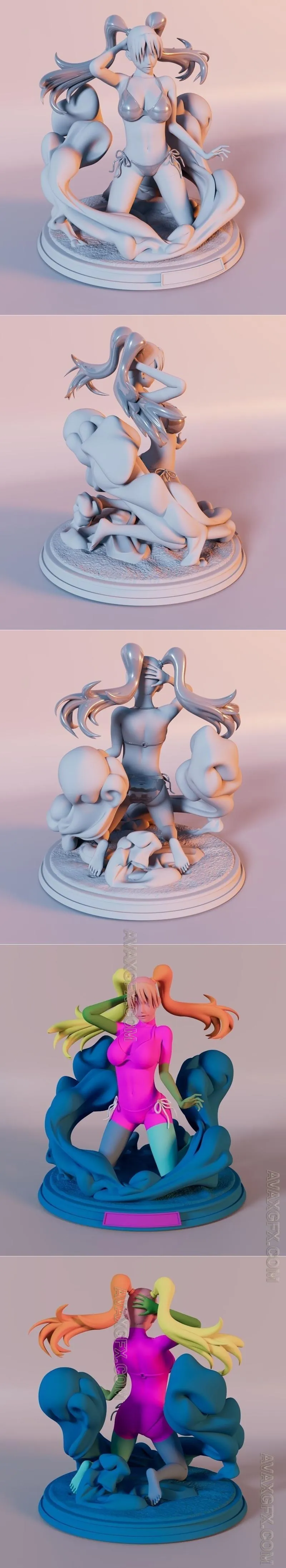 Naruto Sexy Jutsu Statue - STL 3D Model