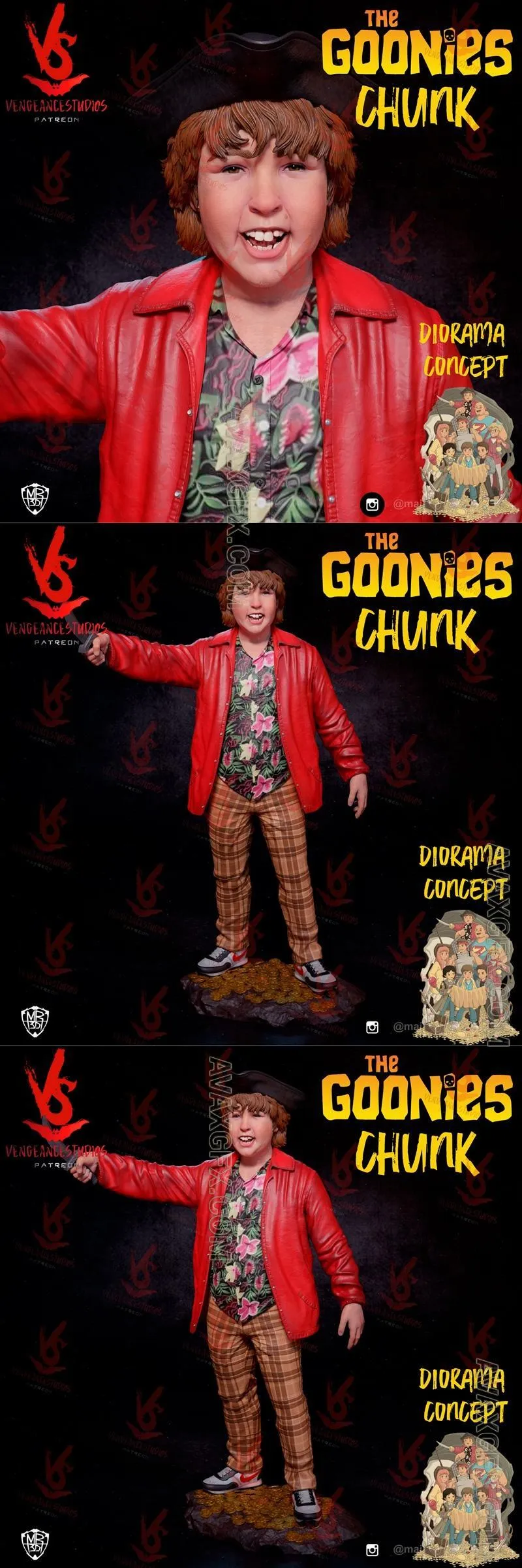 Vengeancestudios - Chunk The Goonies - STL 3D Model