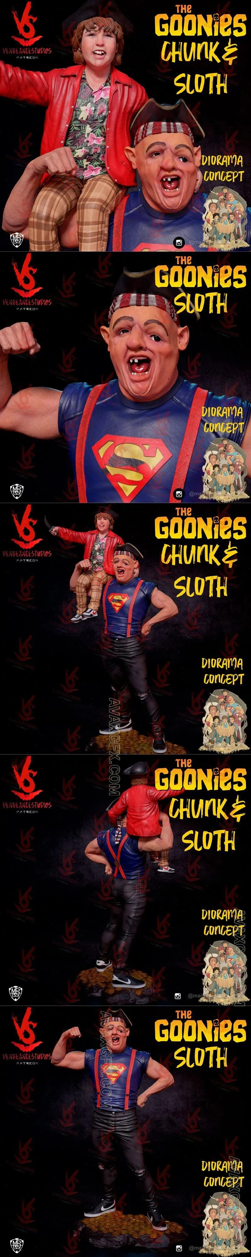 Vengeancestudios - Chunk And Sloth - STL 3D Model