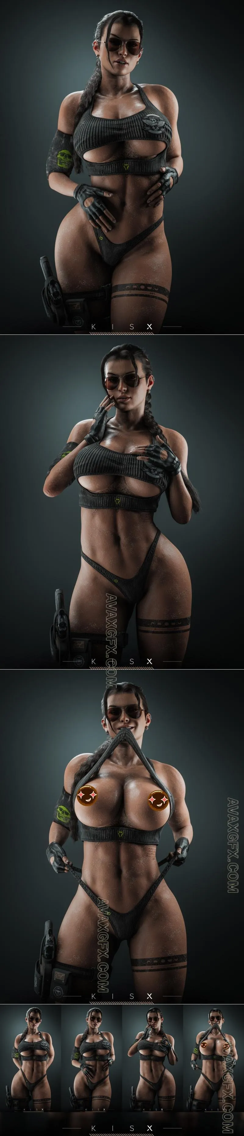 Lara Croft Cosplay Statue - STL 3D Model