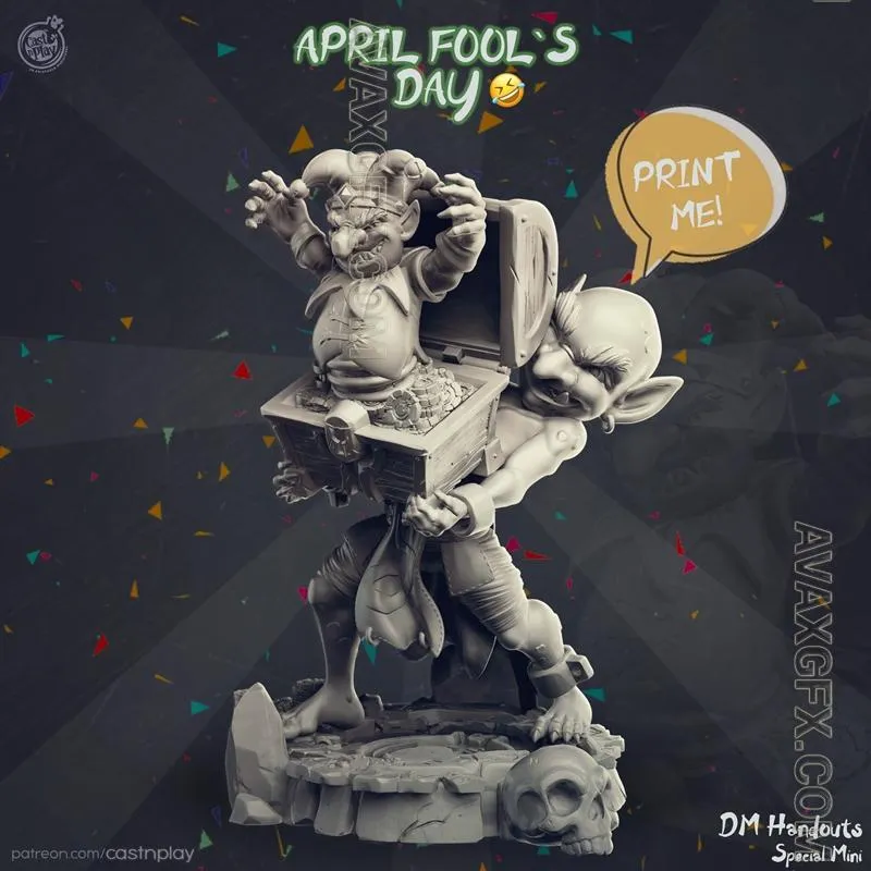 April Fools Treasure Goblin - STL 3D Model