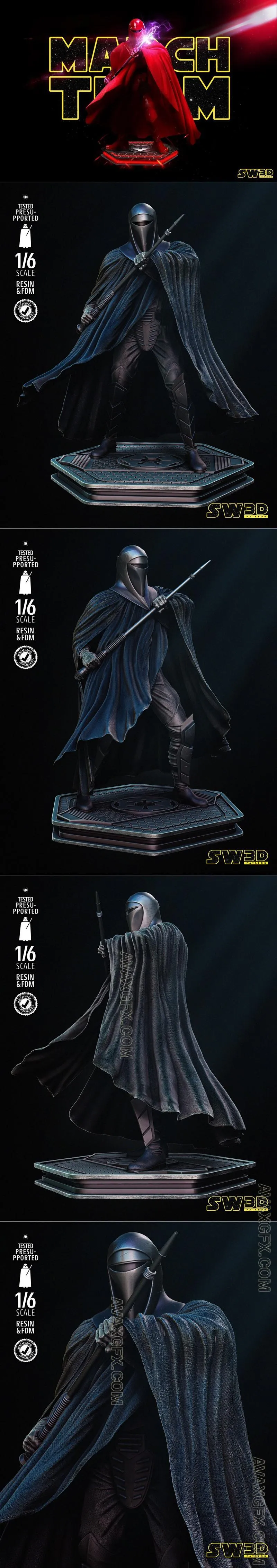 Star Wars - Emperor Royal Guards Sculpture - STL 3D Model