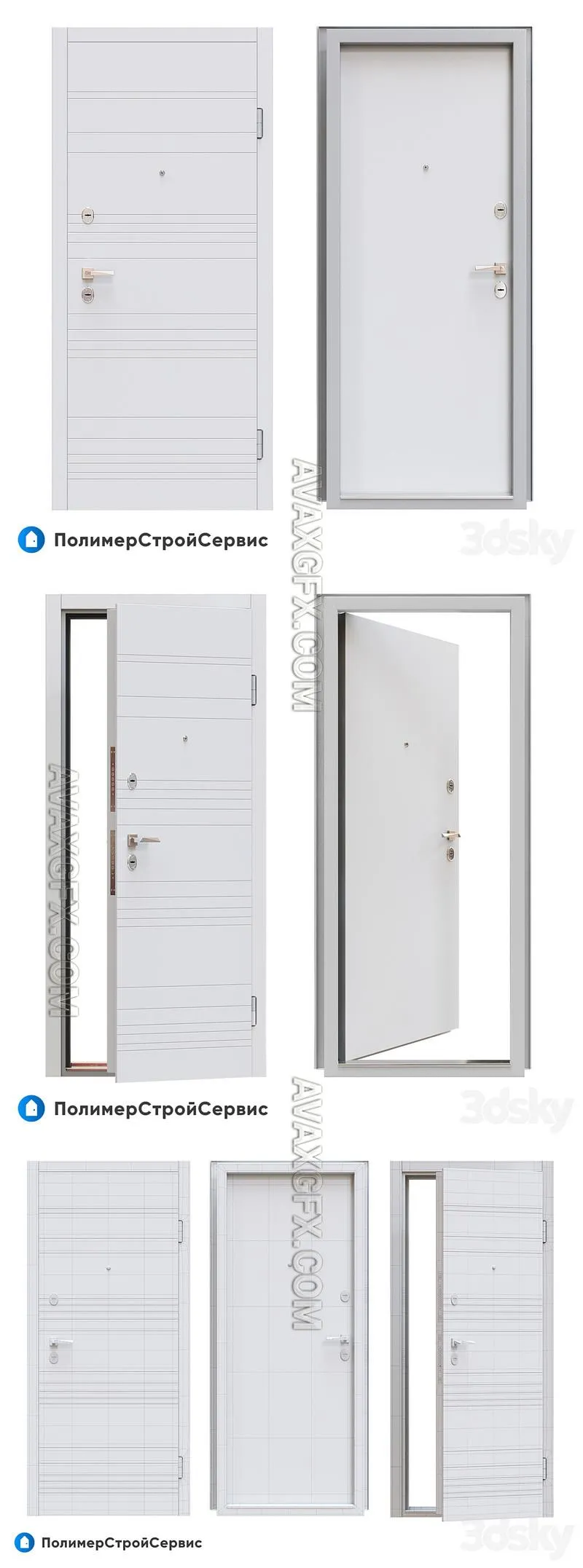 Front door ALASKA - PolymerStroyServis - 3D Model