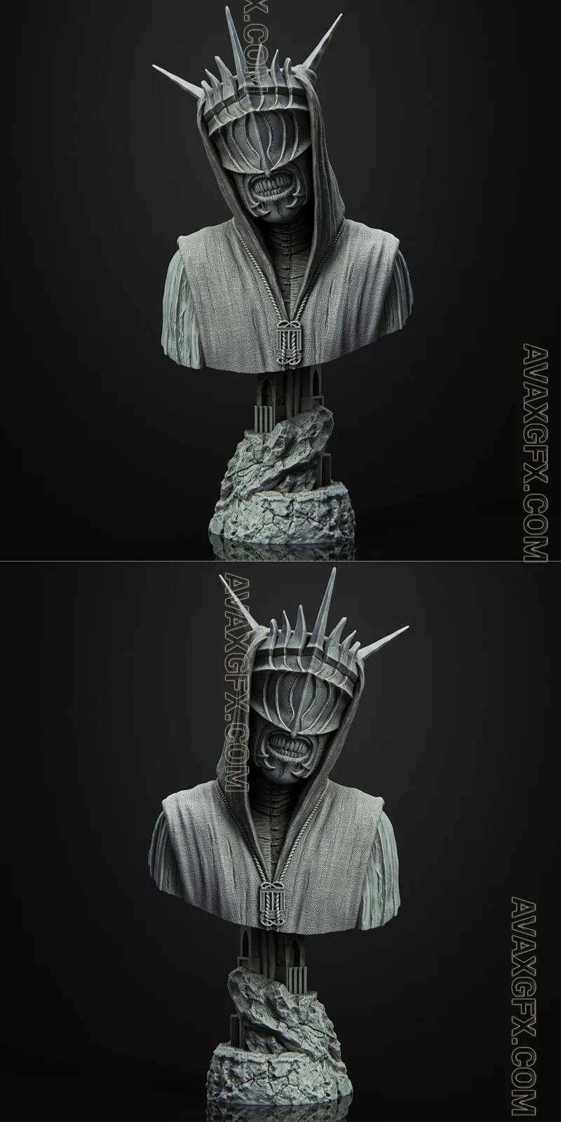 Mouth of Sauron bust - STL 3D Model