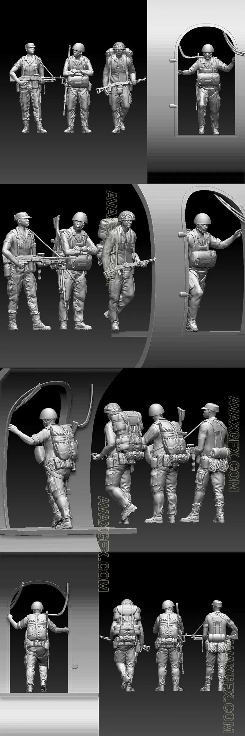 Rodesia Soldiers - STL 3D Model