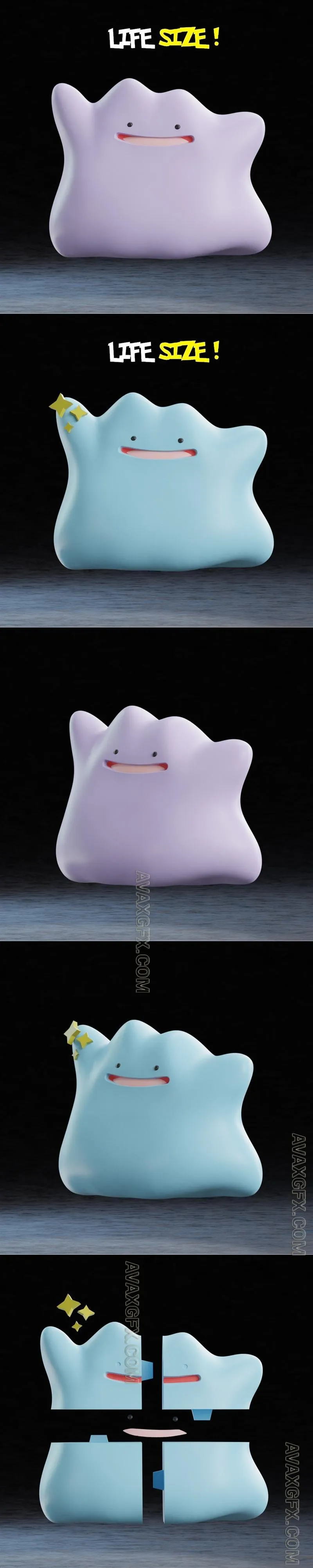 Yosh Studios - Life Sized Ditto - STL 3D Model