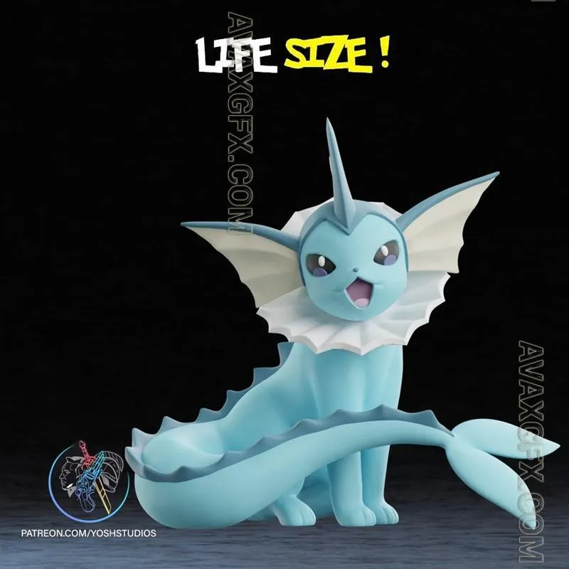 Yosh Studios - Life Sized Vaporeon - STL 3D Model