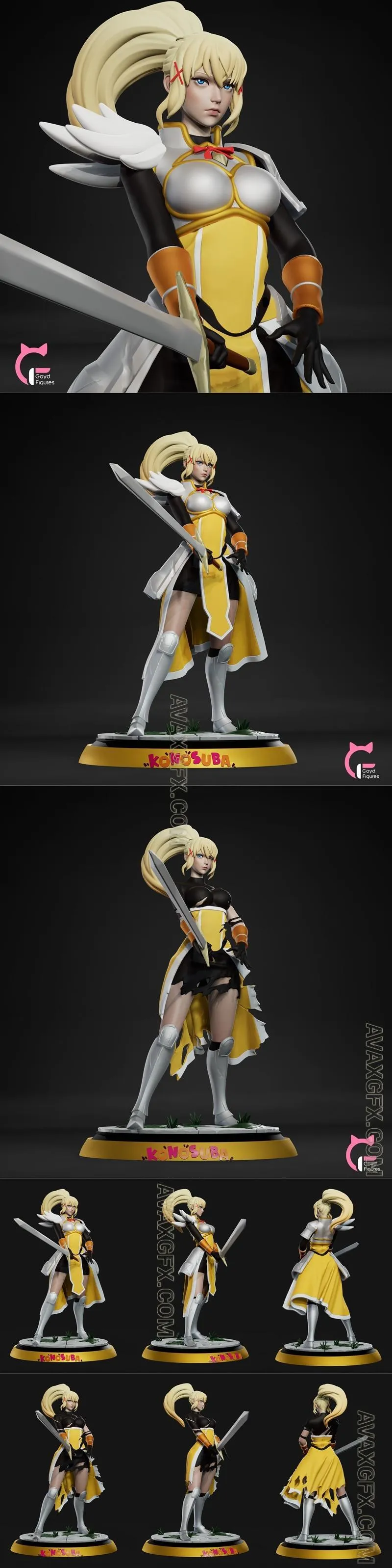 Goyd Figures - Darkness - Konosuba - STL 3D Model