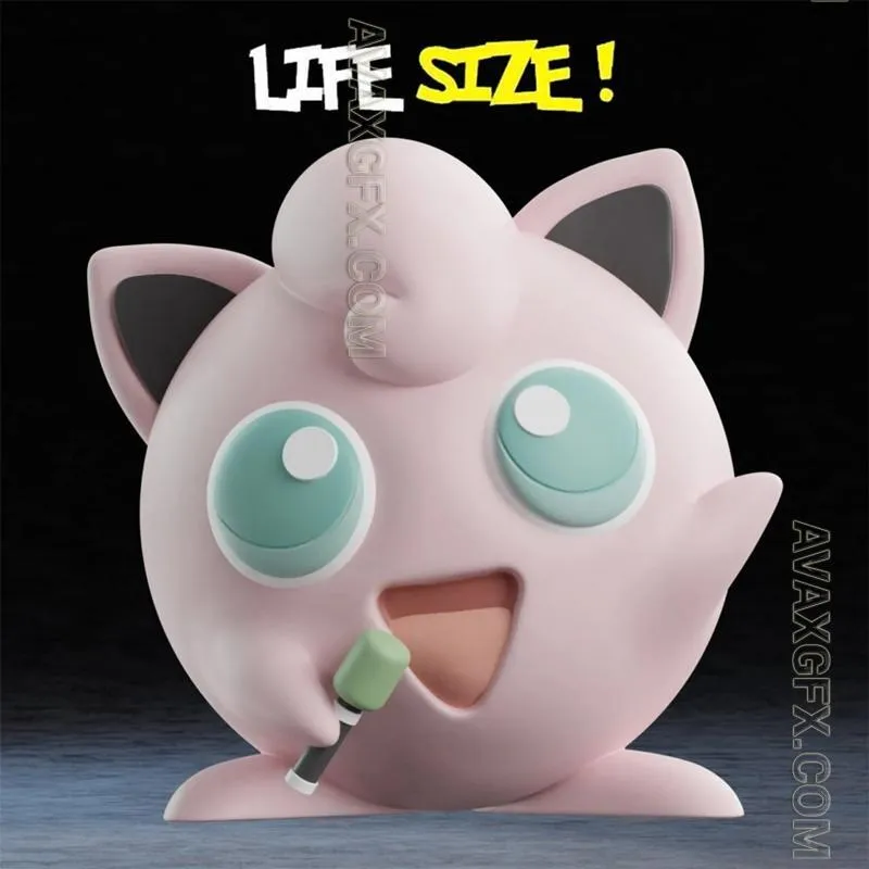 Yosh Studios - Life Sized Jigglypuff - STL 3D Model