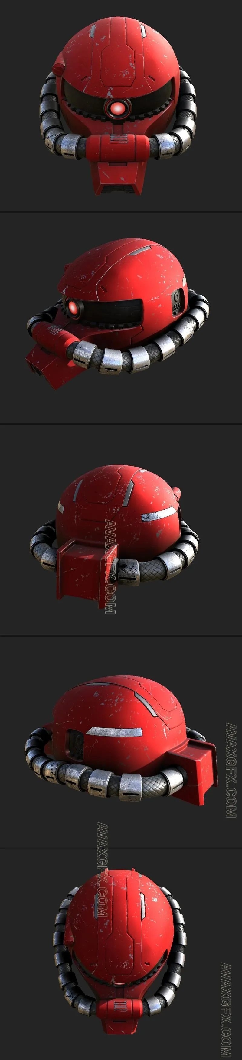 Zaku Helmet - STL 3D Model