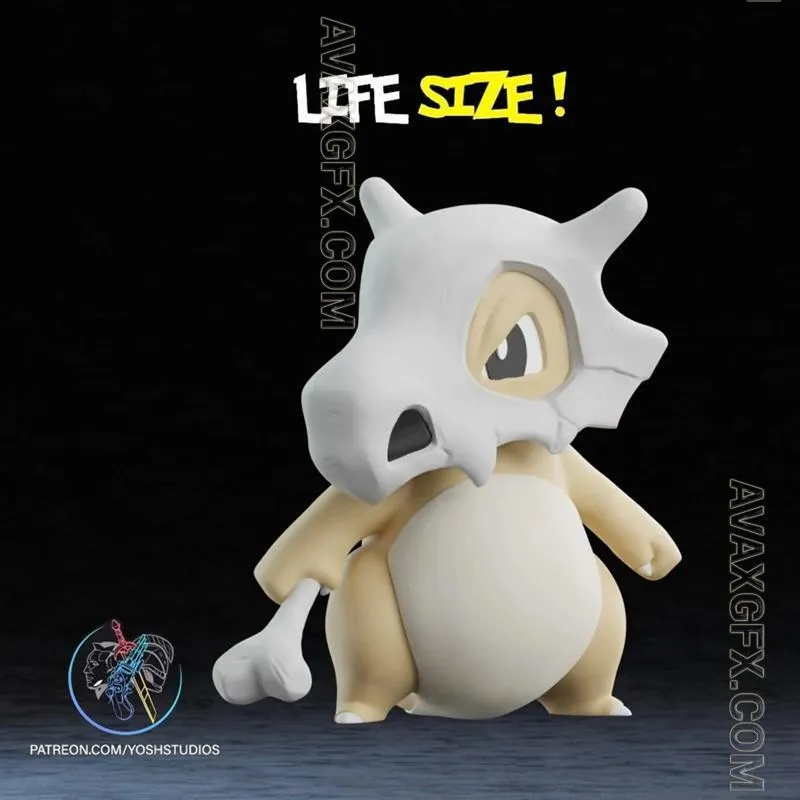 Yosh Studios - Life Sized Cubone - STL 3D Model