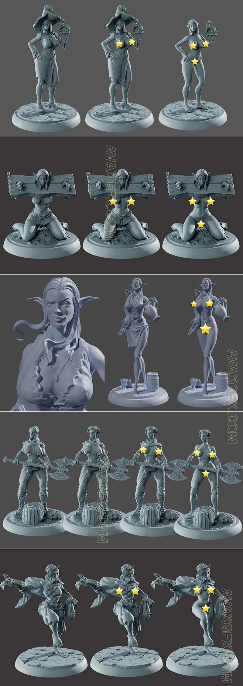 Olivia and Nimiel and Mirabel and Maeve and Maedril - STL 3D Model