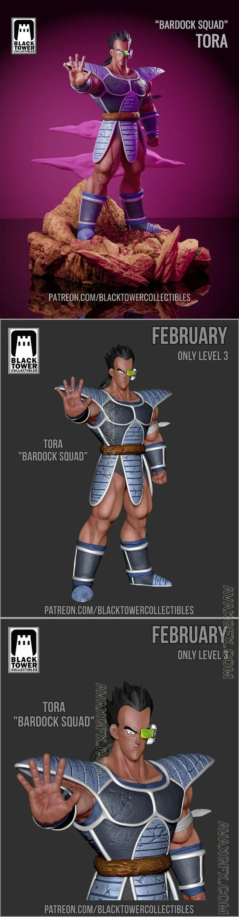 Black Towe Collectibles - Tora Bardock Squad - STL 3D Model