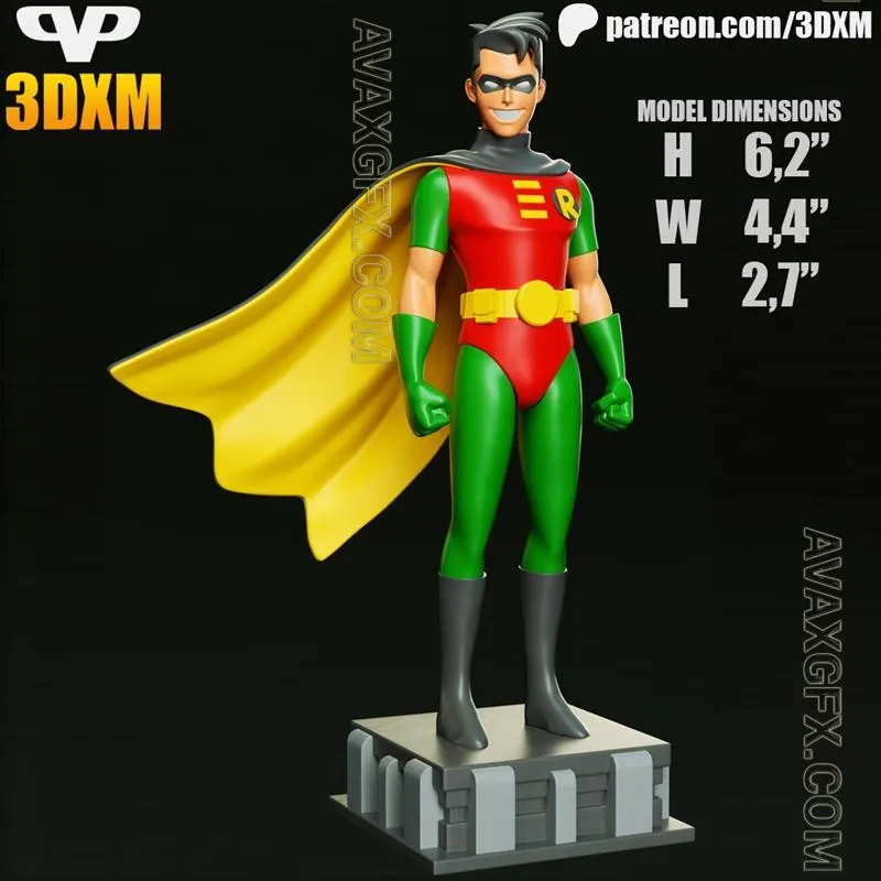 3DXM - Robin Animated - STL 3D Model