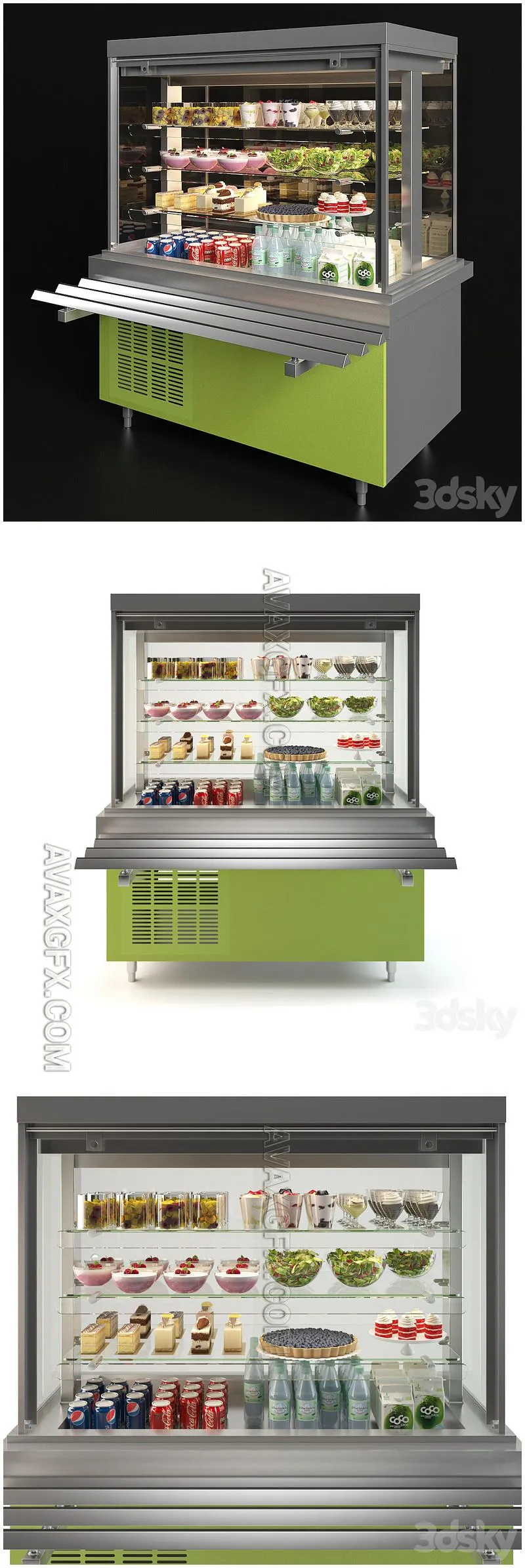 Refrigerated showcase Oasis - 3D Model