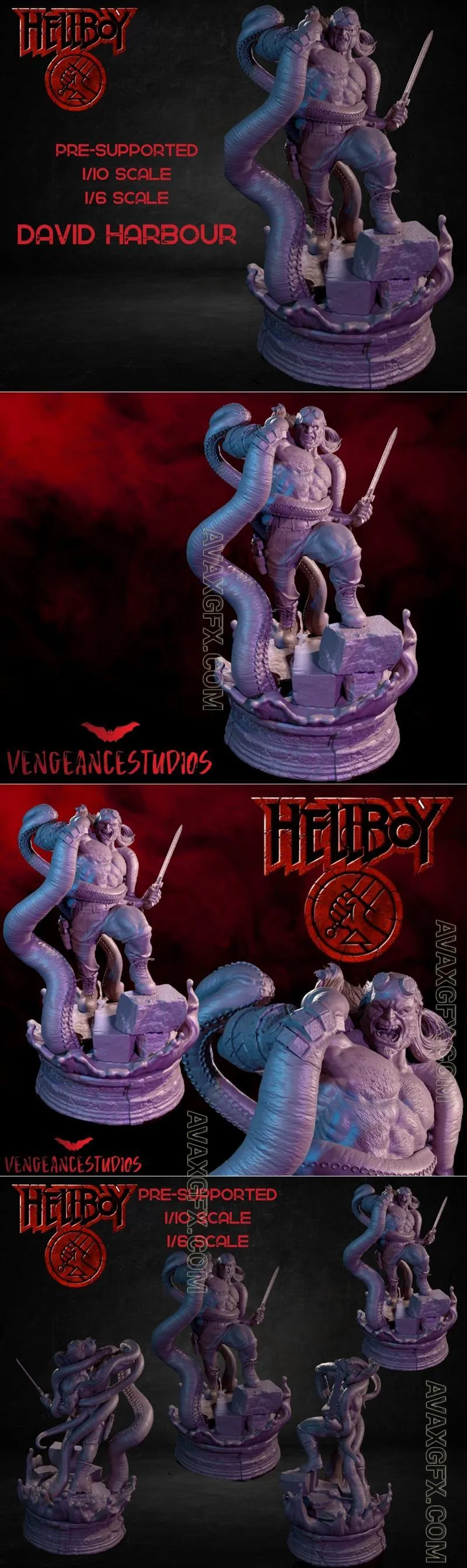 Vengeancestudios - Hellboy - STL 3D Model