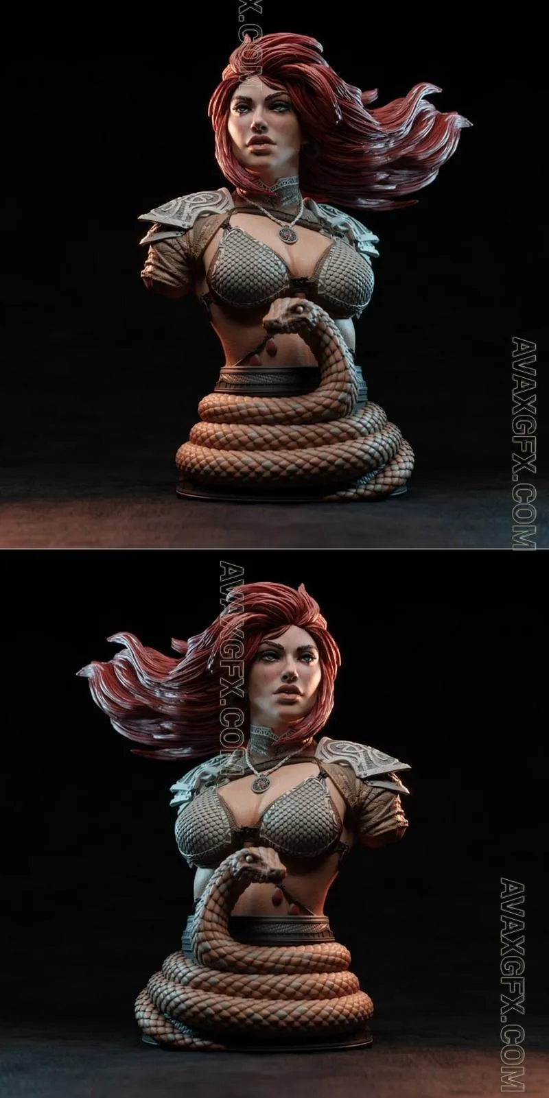 Red Sonja Bust - STL 3D Model