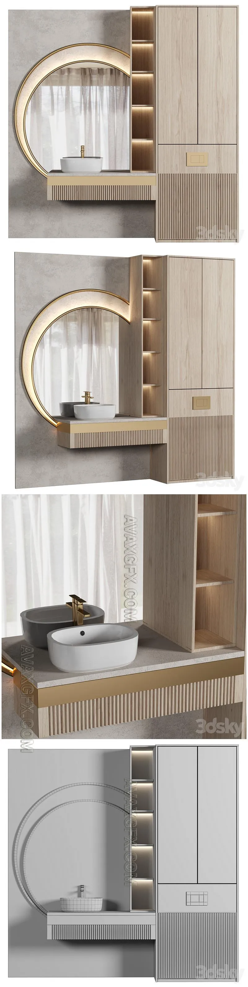 Bathroom Furniture 075 - 3D Model