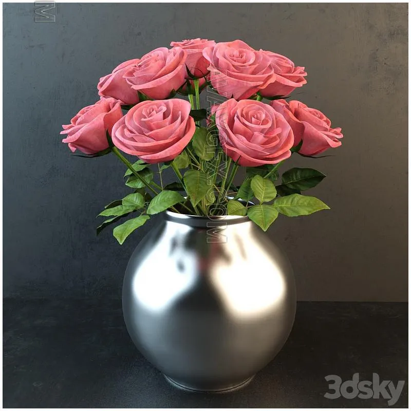 Bouquet of roses - 3D Model