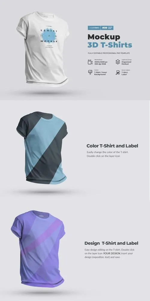 Mockups T-Shirts 3d Style