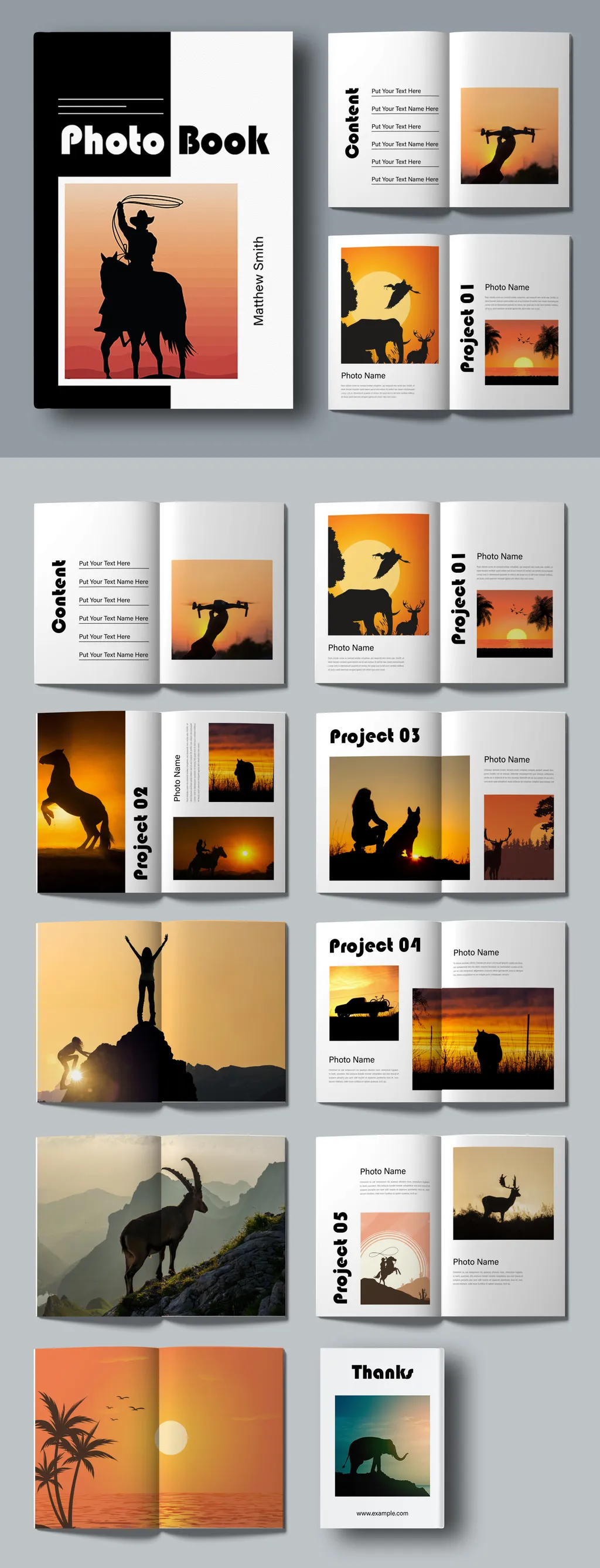 Adobestock - Photo Book Layout 718538382