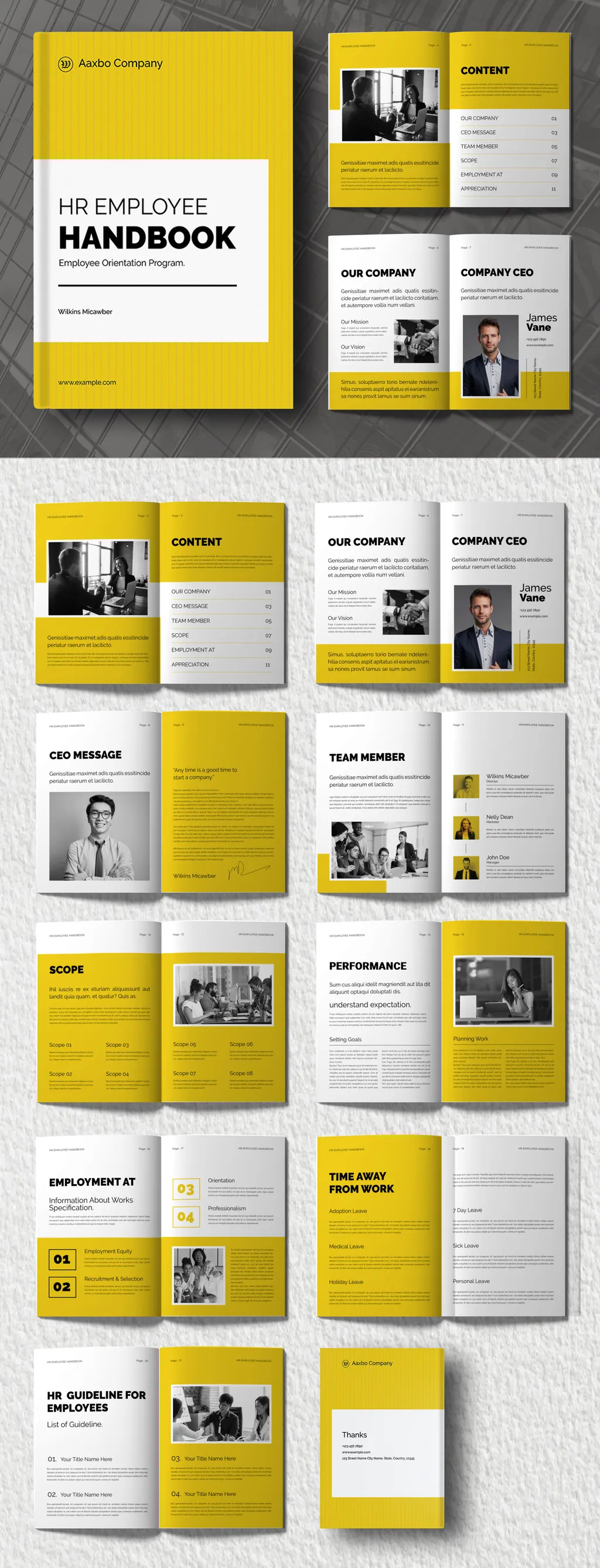 Adobestock - HR Employee Handbook Layout 723806100