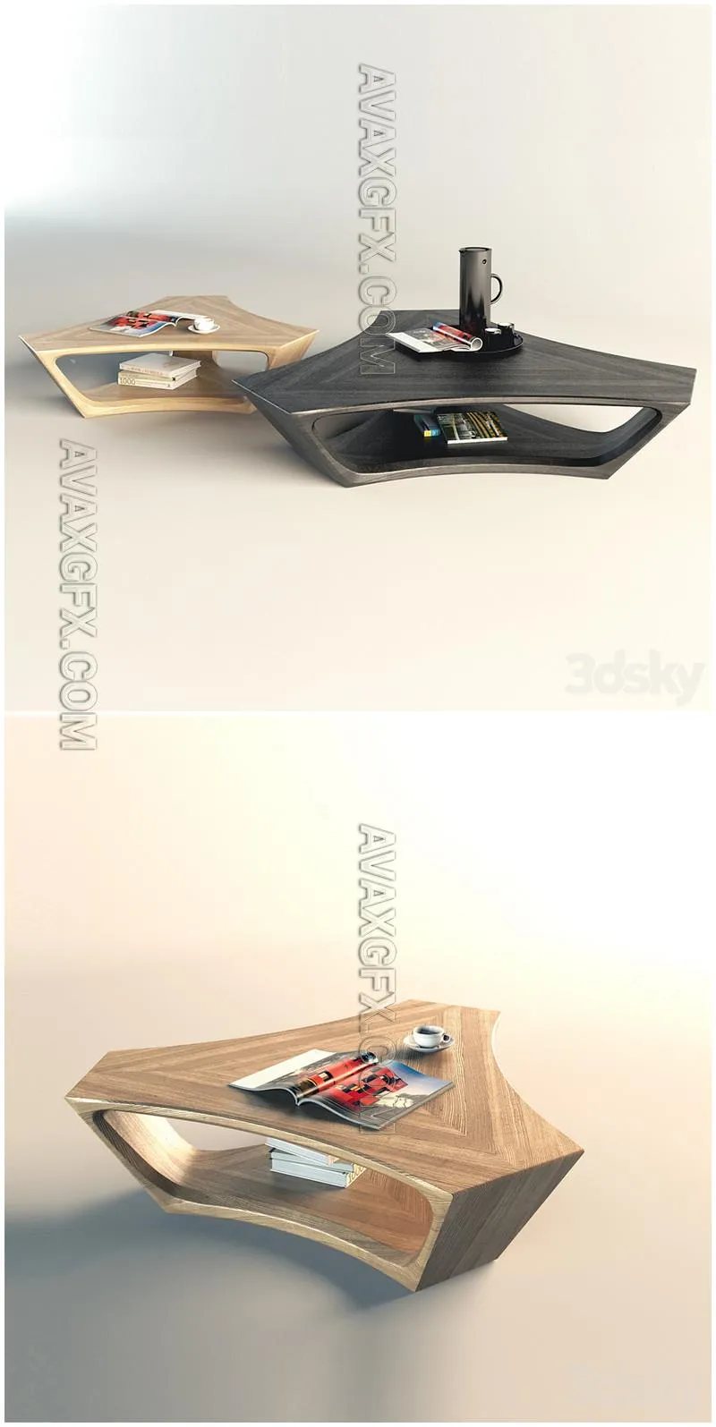 Sova Design Rev coffee table - 3D Model MAX