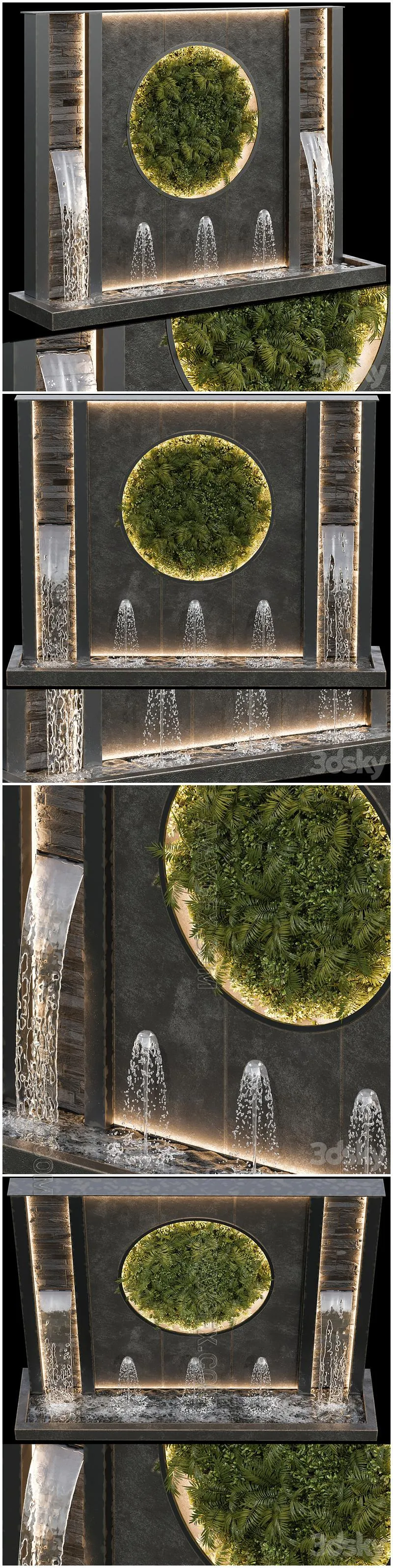 Waterfall fountains cascade 21 - 3D Model