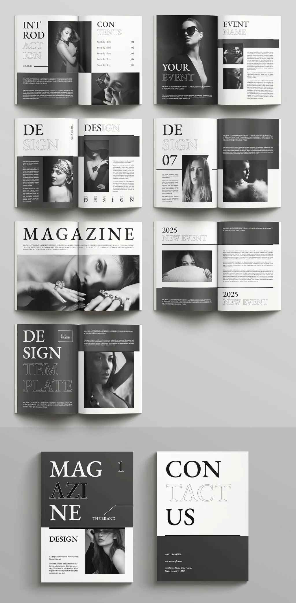 Adobestock - Magazine Layout Design Template 716693949