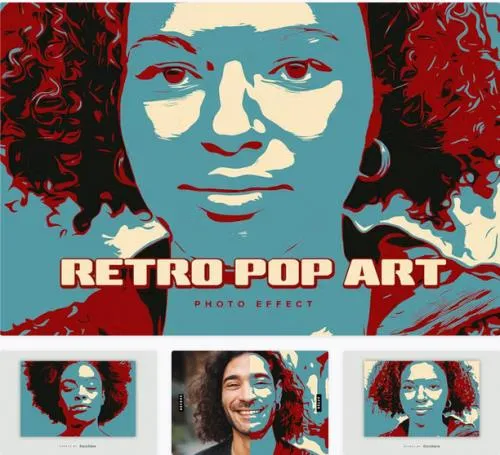 Retro Pop Art PSD Photo Effect - GCNN3XS